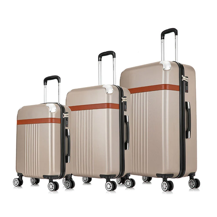 ABS retro bagasje med reim i kunstskinn