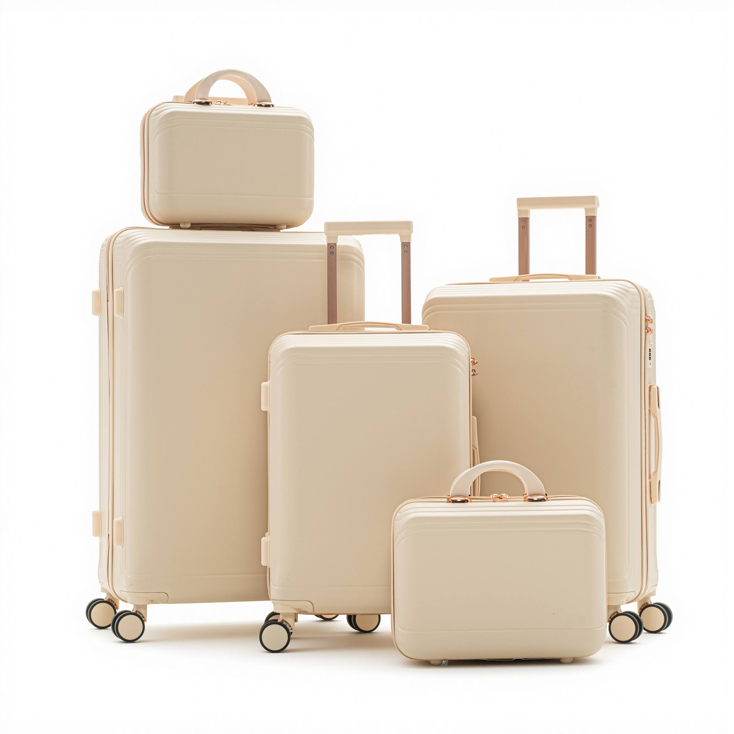Minimalistisk ABS 5-delers hardshell bagasjesett
